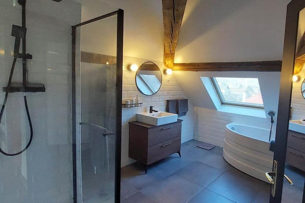 Apartmán *New*Les Amandines Le Loft* Wifi Allevard Exteriér fotografie
